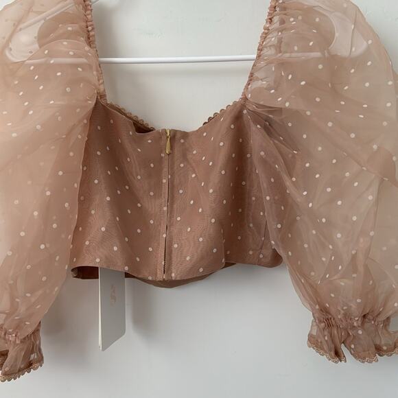 Selkie The Puff Top in Barefoot Polka Dot Size: XS - Picture 7 of 7